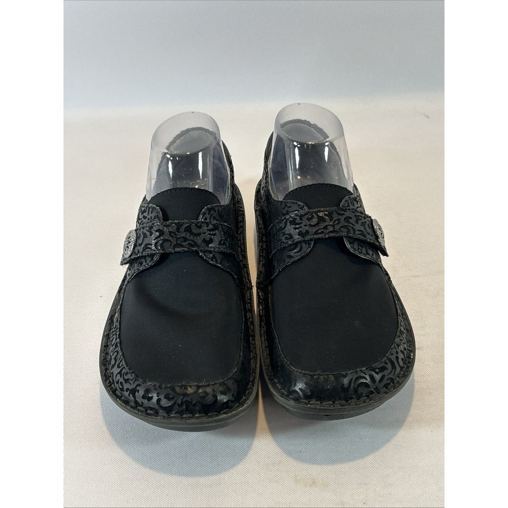 Alegria Brenna Aristoclass Women's Sz 38EU 7.5US Black Floral Comfort Clogs - Picture 5 of 13
